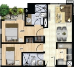 2br - 55 sqm with skygarden